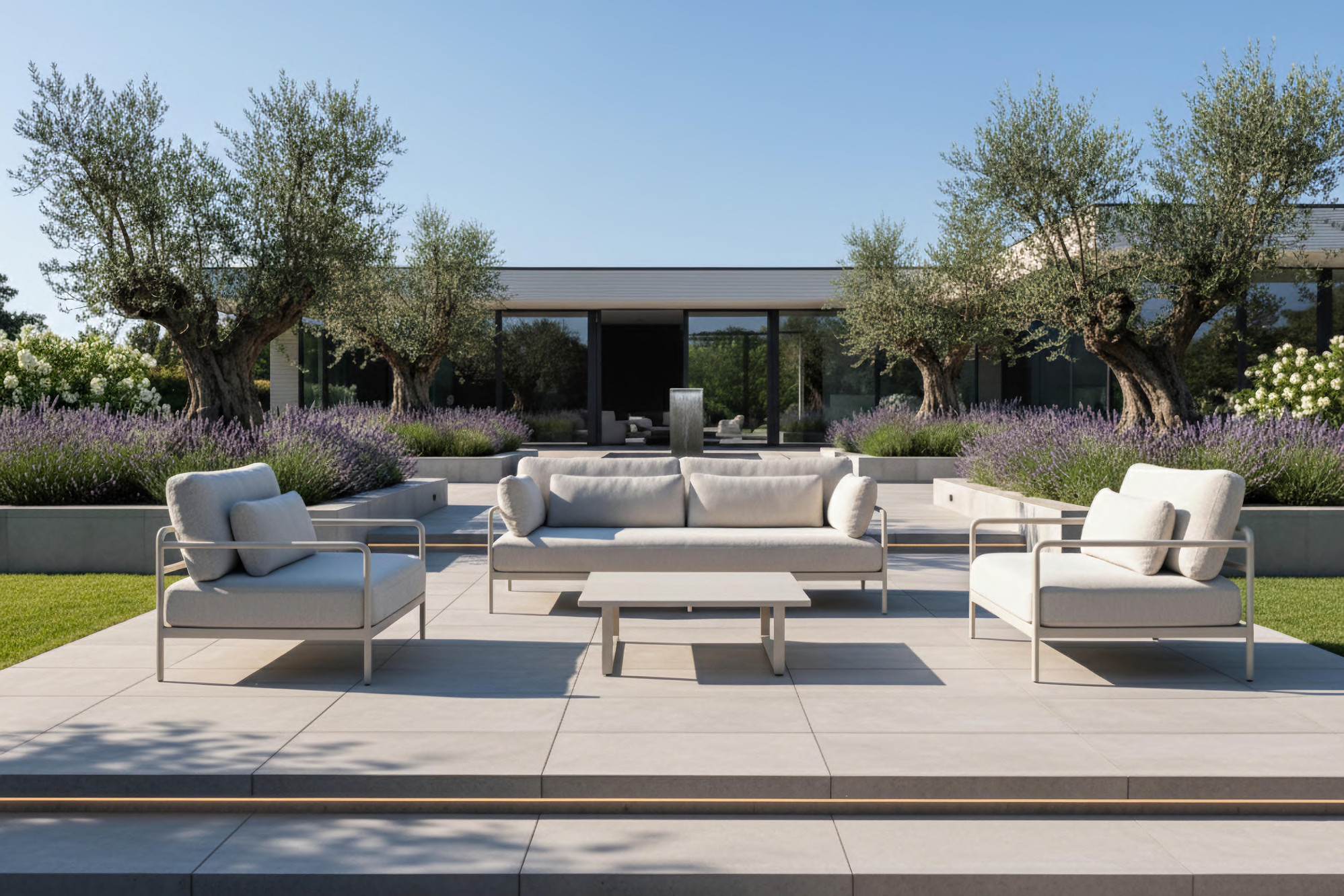 Flow Basei sofaset in Sunbrella-textiel