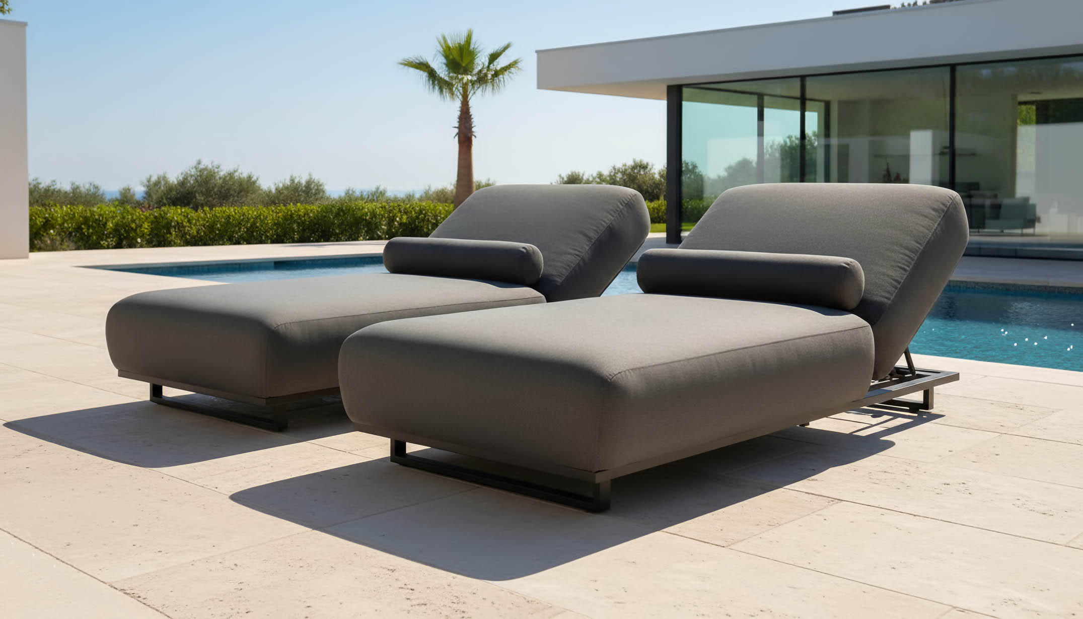 Flow Sentosa ligbed in Sunbrella-textiel