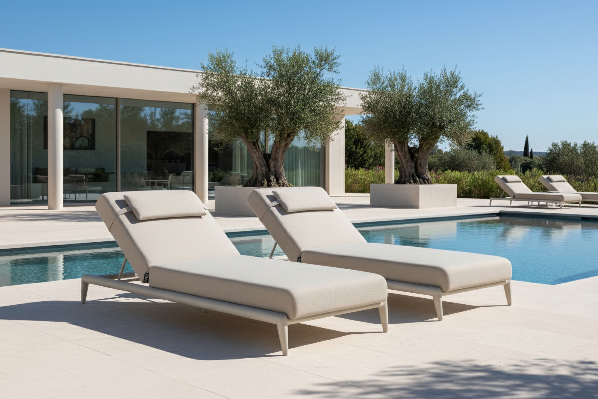 Flow Auvin ligbed in Sunbrella-textiel
