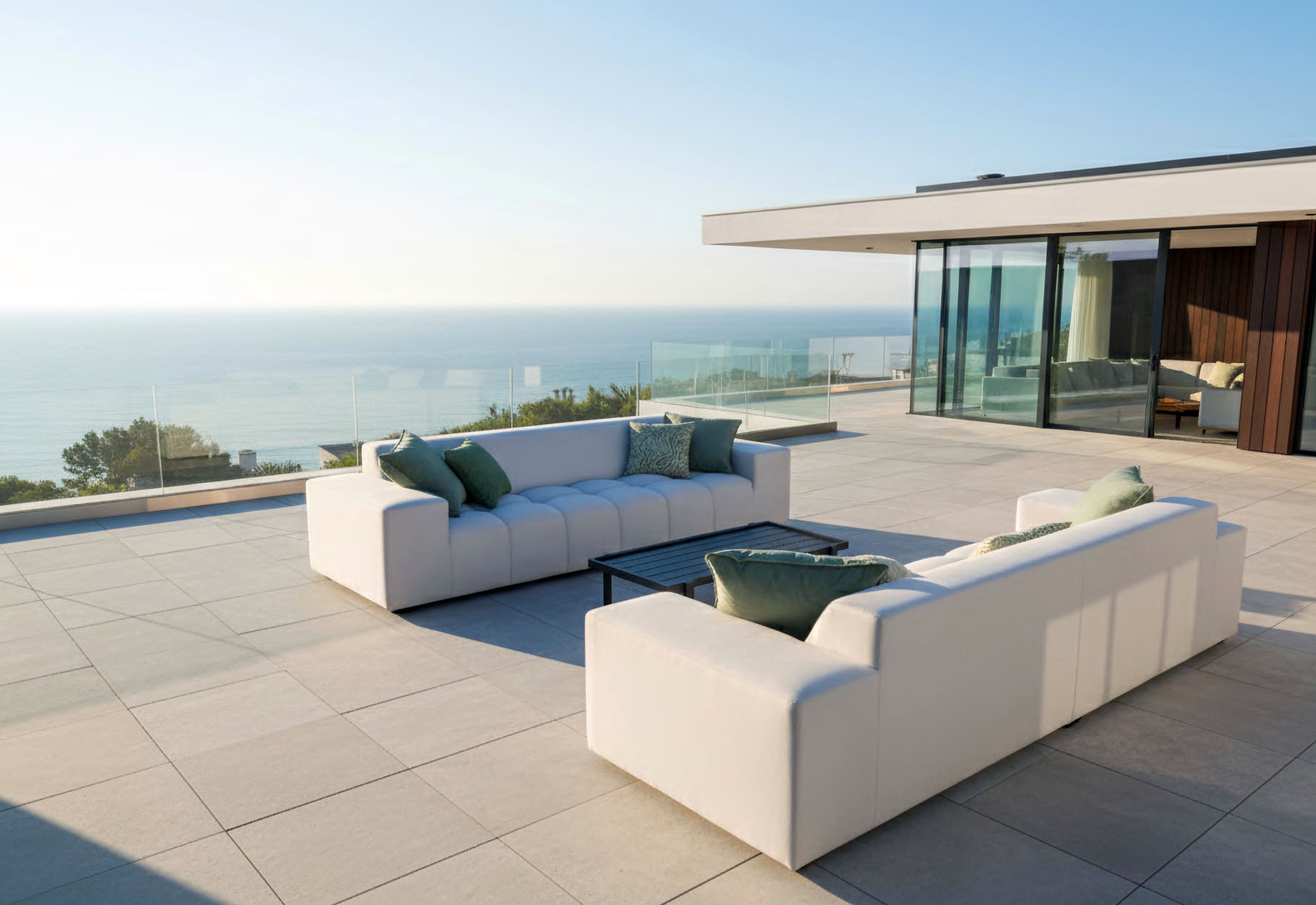 Flow Syra loungebank in Sunbrella-textiel